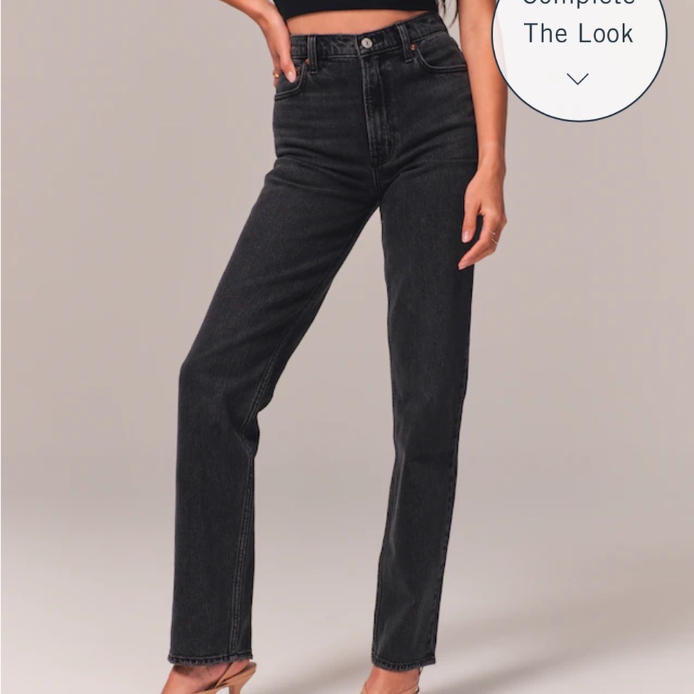 Abercrombie Straight Leg Ultra High Rise Jeans